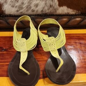 Cato Yellow Rhinestone Sandals